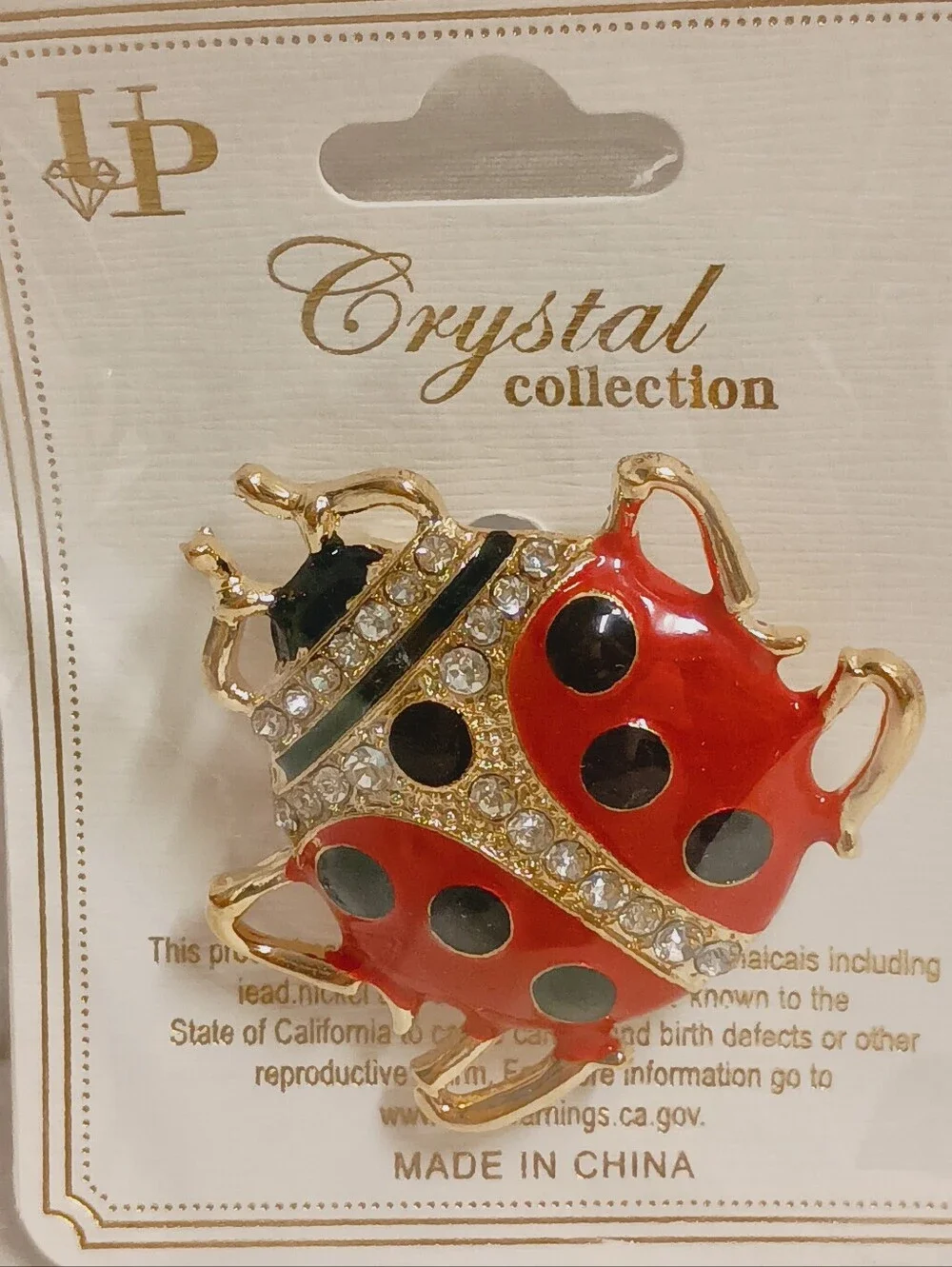 Women's Fashion Pin Jewelry Brooch Ladybug Gold